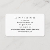 Rufous Hummingbirds名刺 名刺 (裏面)