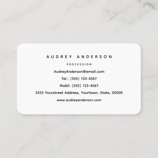 Rufous Hummingbirds名刺 名刺 (裏面)