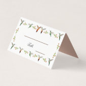 Rufous Hummingbirds Wedding Place Cards (正面)