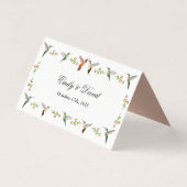 Rufous Hummingbirds Wedding Place Cards (裏面)