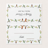 Rufous Hummingbirds Wedding Place Cards (外部フラット)