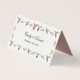 Rufous Hummingbirds Wedding Place Cards