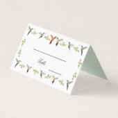 Rufous Hummingbirds Wedding Place Cards (正面)
