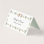 Rufous Hummingbirds Wedding Place Cards (裏面)