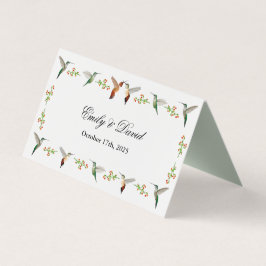 Rufous Hummingbirds Wedding Place Cards