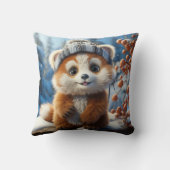 Rufus – 愛らしい赤いパンダ クッション (裏面)