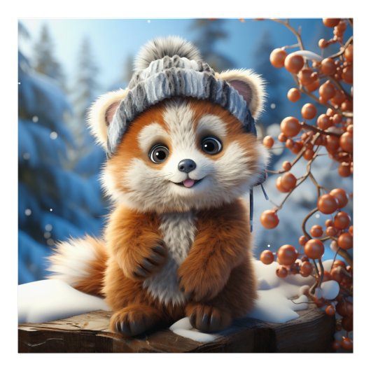 Rufus – 愛らしい赤いパンダ フォトプリント (正面)