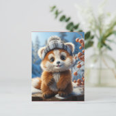 Rufus – 愛らしい赤いパンダ ポストカード (スタンド正面)