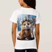 Rufus – 愛らしい赤いパンダ tシャツ (裏面)