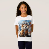 Rufus – 愛らしい赤いパンダ tシャツ (正面フル)