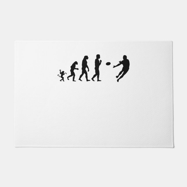 #rugbyラグビーの進化 ドアマット (正面)