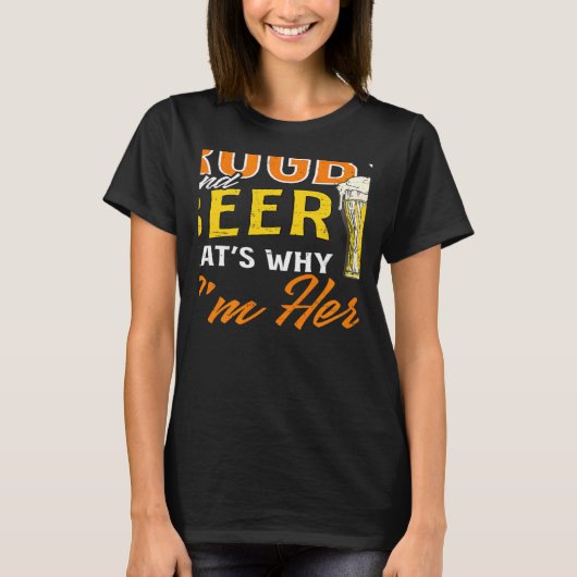 Rugby And Beer I'm Here Rugby Tシャツ (正面)