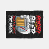 Rugby And Beer Thats Why Im Here Funny Rugger Quot フリースブランケット (正面(横))