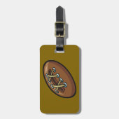 Rugby Ball Fun Sports Graphic ラゲッジタグ (正面縦)