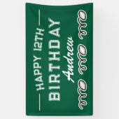 Rugby Birthday party banner for kid's celebration 横断幕 (縦)