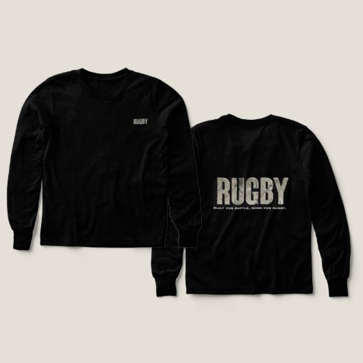 RUGBY - Built for battle, born for rugby. (デザイン 正面＆背面)