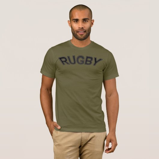 Rugby Designerschrift für Rugby Fans Tシャツ (正面フル)