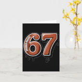 Rugby Drip Number 67 Player Or 67th Birthday Six S カード (黄色い花)