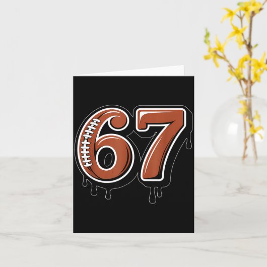 Rugby Drip Number 67 Player Or 67th Birthday Six S カード (黄色い花)