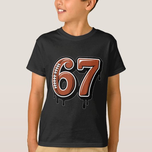 Rugby Drip Number 67 Player Or 67th Birthday Six S Tシャツ (正面)