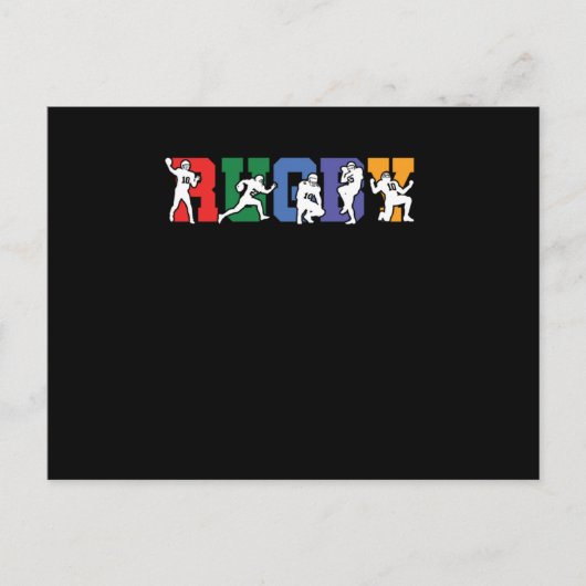 Rugby Football Rugby Team Rugby Player Gift ポストカード (正面)