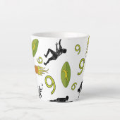 Rugby game are on カフェラテマグ (正面)