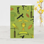 Rugby game are on カード (黄色い花)