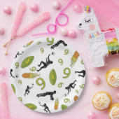 Rugby game are on ペーパープレート (パーティー)