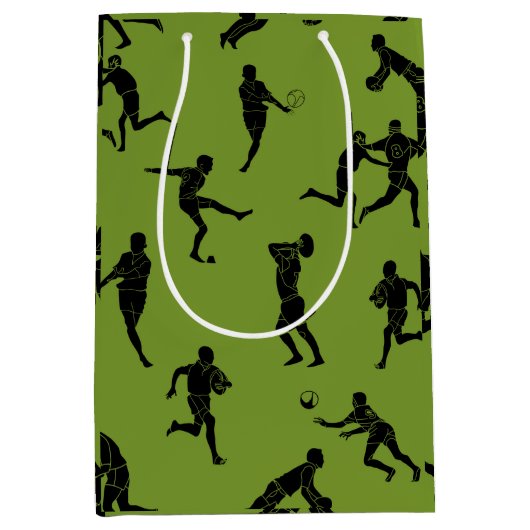 Rugby game are on ミディアムペーパーバッグ (正面)