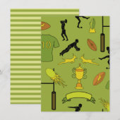 Rugby game are on Invitation 招待状 (正面/裏面)