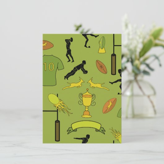 Rugby game are on Invitation 招待状 (スタンド正面)