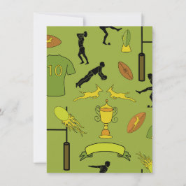 Rugby game are on Invitation 招待状