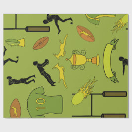 Rugby game are on Wrapping Paper ラッピングペーパー