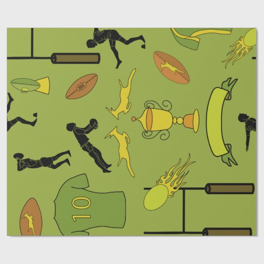 Rugby game are on Wrapping Paper ラッピングペーパー (フラット)