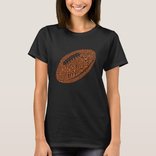 Rugby Game Typography  Rugby Player  Coach Mom Dad Tシャツ (正面)