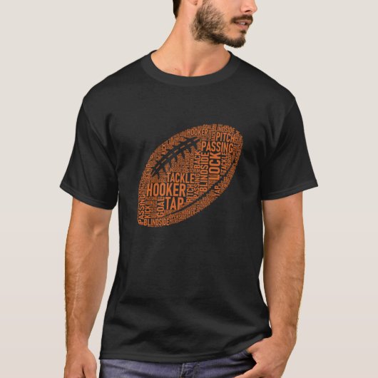 Rugby Game Typography Rugby Player Coach Mom Dad Tシャツ (正面)
