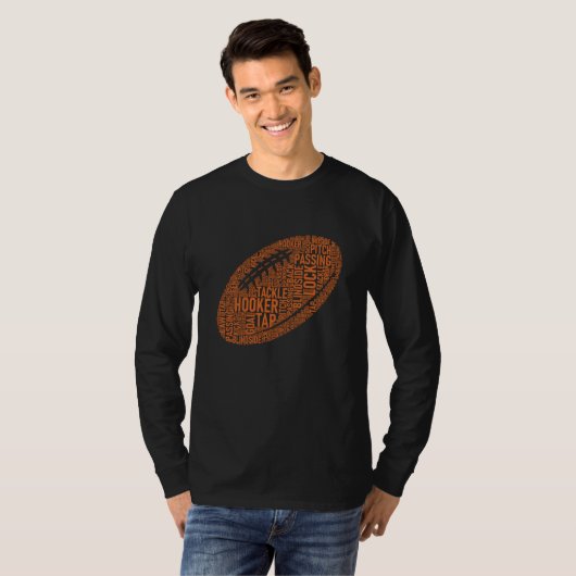 Rugby Game Typography Rugby Player Coach Mom Dad Tシャツ (正面フル)