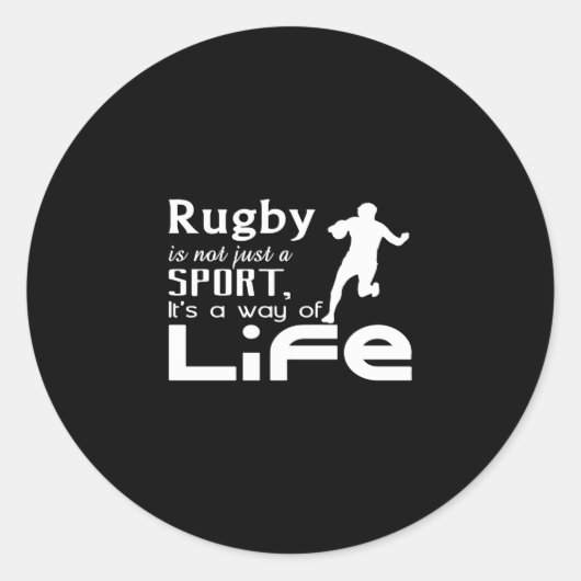 rugby is not just a sport it's a way of life ラウンドシール (正面)