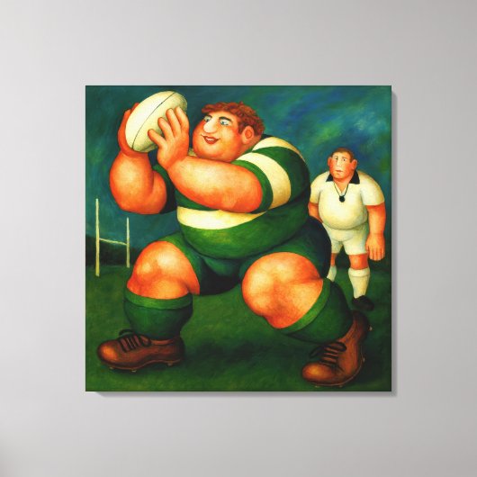 Rugby - Large Wrapped Canvas Art Print キャンバスプリント (正面)