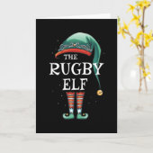 Rugby Matching Family Christmas Party Pajama カード (黄色い花)