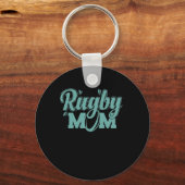 Rugby Mom Football Sport Spieler Fans キーホルダー (正面)