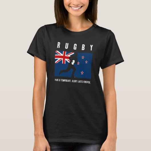 Rugby New Zealand NZ Rugby Glory Lasts Forever Tシャツ (正面)