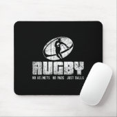 Rugby No Helmet No Pads Just Shirt - Funny Rugby Q マウスパッド (マウス)