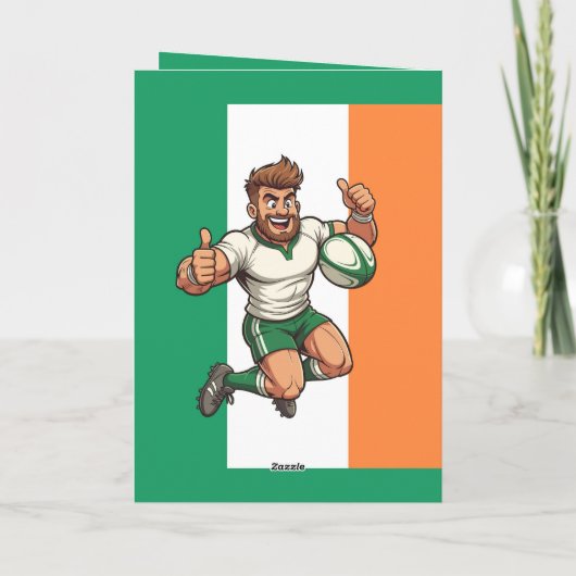 Rugby Player Leaping カード (裏面)