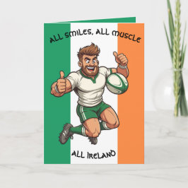 Rugby Player Leaping カード