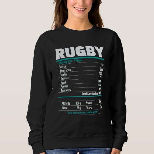 Rugby Player  Rugby Coach Sports  Tournament Flank スウェットシャツ (正面)