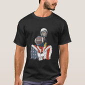 Rugby Player with American Flag Tシャツ (正面)