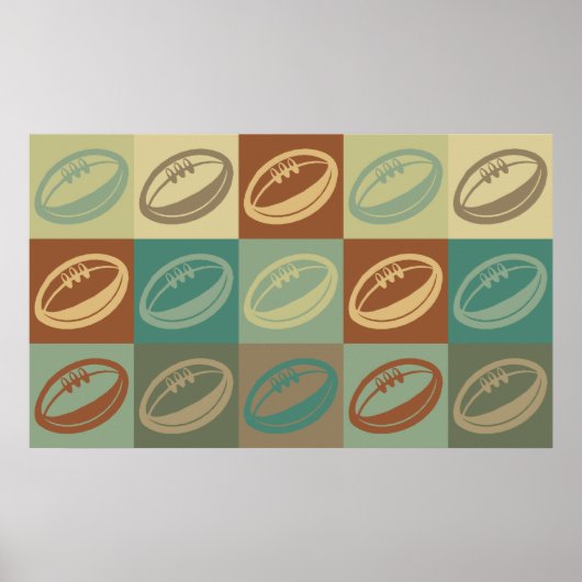 Rugby Pop Art ポスター (正面)
