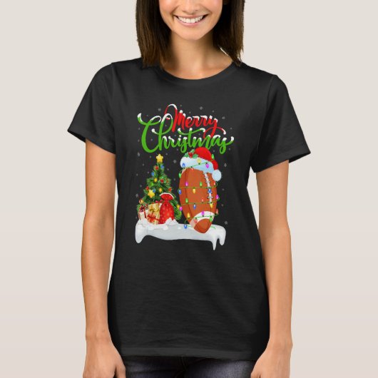 Rugby Sports   Xmas Decorations Santa Rugby Christ Tシャツ (正面)