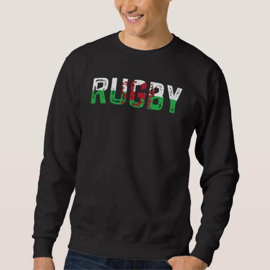 Rugby Wales Welsh Pride Flag スウェットシャツ (正面)